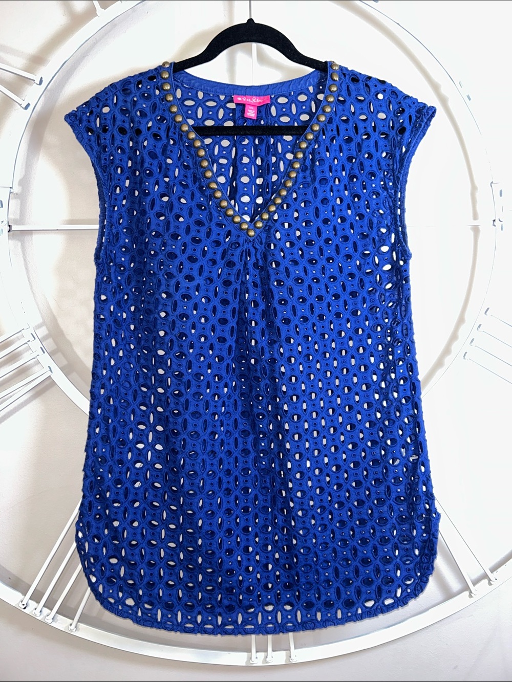 Lilly Pulitzer for Target Eyelet Tunic Swim Cover-Up in Royal Navy Blue